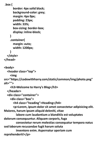 INTRODUCTIONS OF CSS