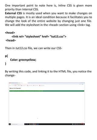 INTRODUCTIONS OF CSS