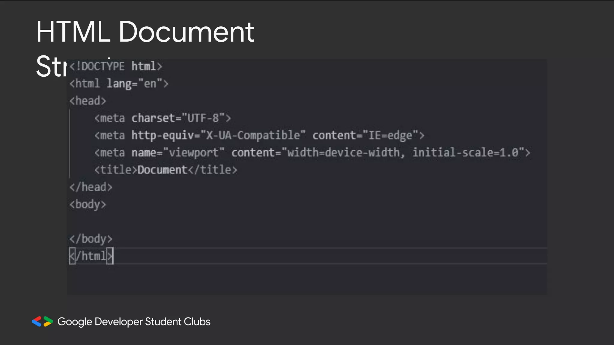 HTML Document Structure 