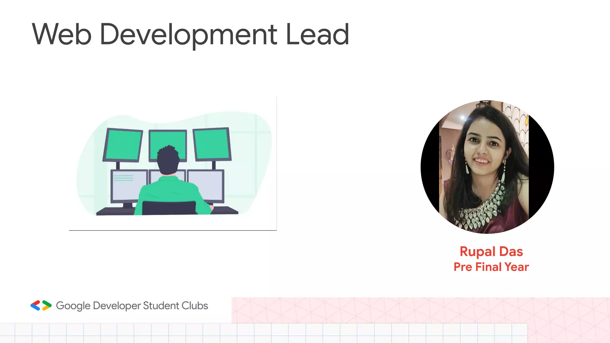 Web Development Lead Rupal Das Pre Final Year 