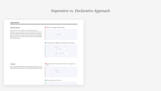 Imperative vs. Declarative Approach
 