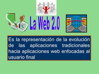 Es la representación de la evolución de las aplicaciones tradicionales hacia aplicaciones web enfocadas al usuario final  La Web 2.0 