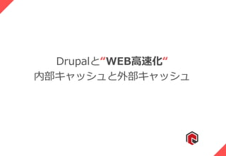 Drupalと“WEB高速化“
内部キャッシュと外部キャッシュ
 
