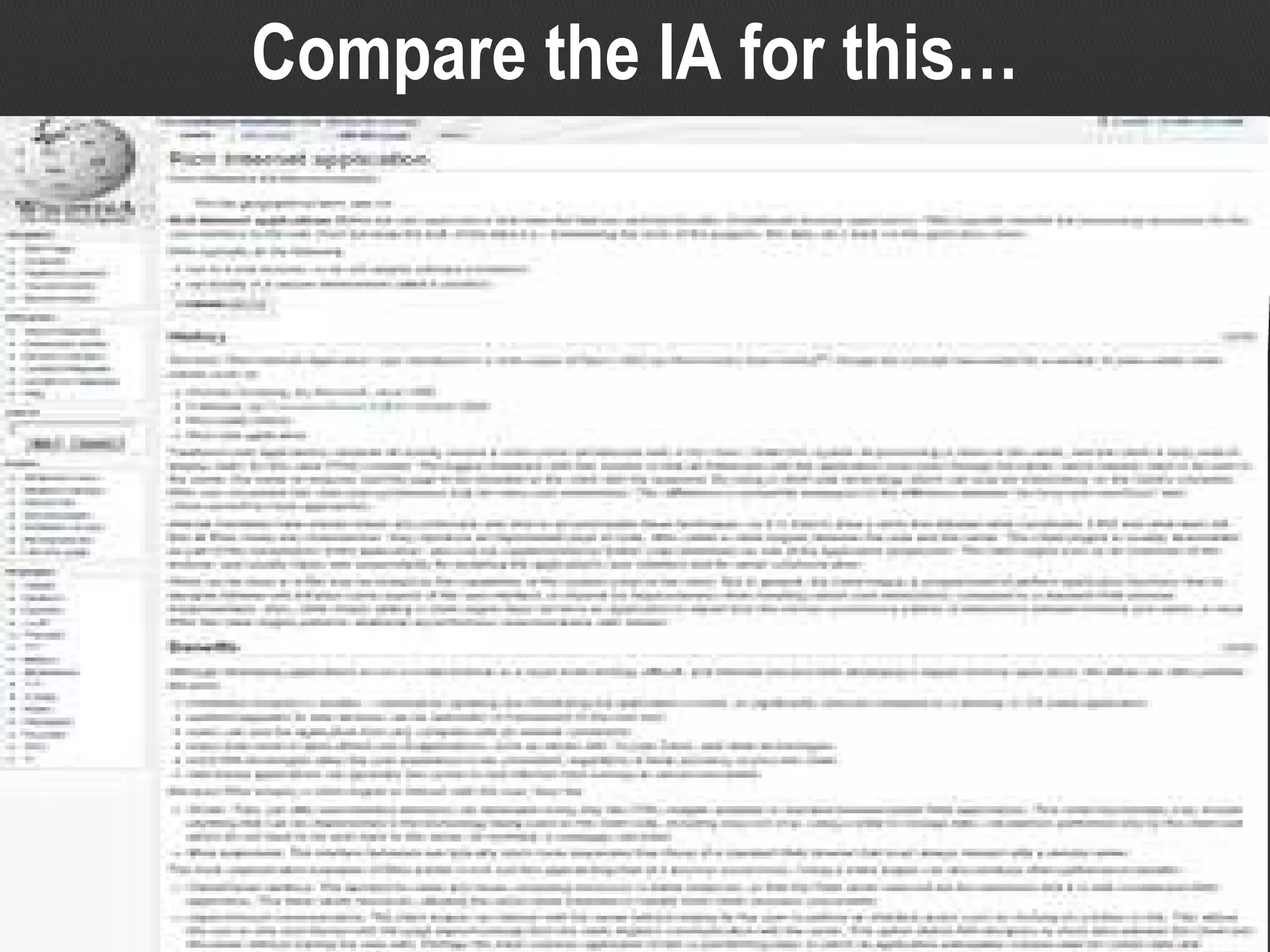 Compare the IA for this… 