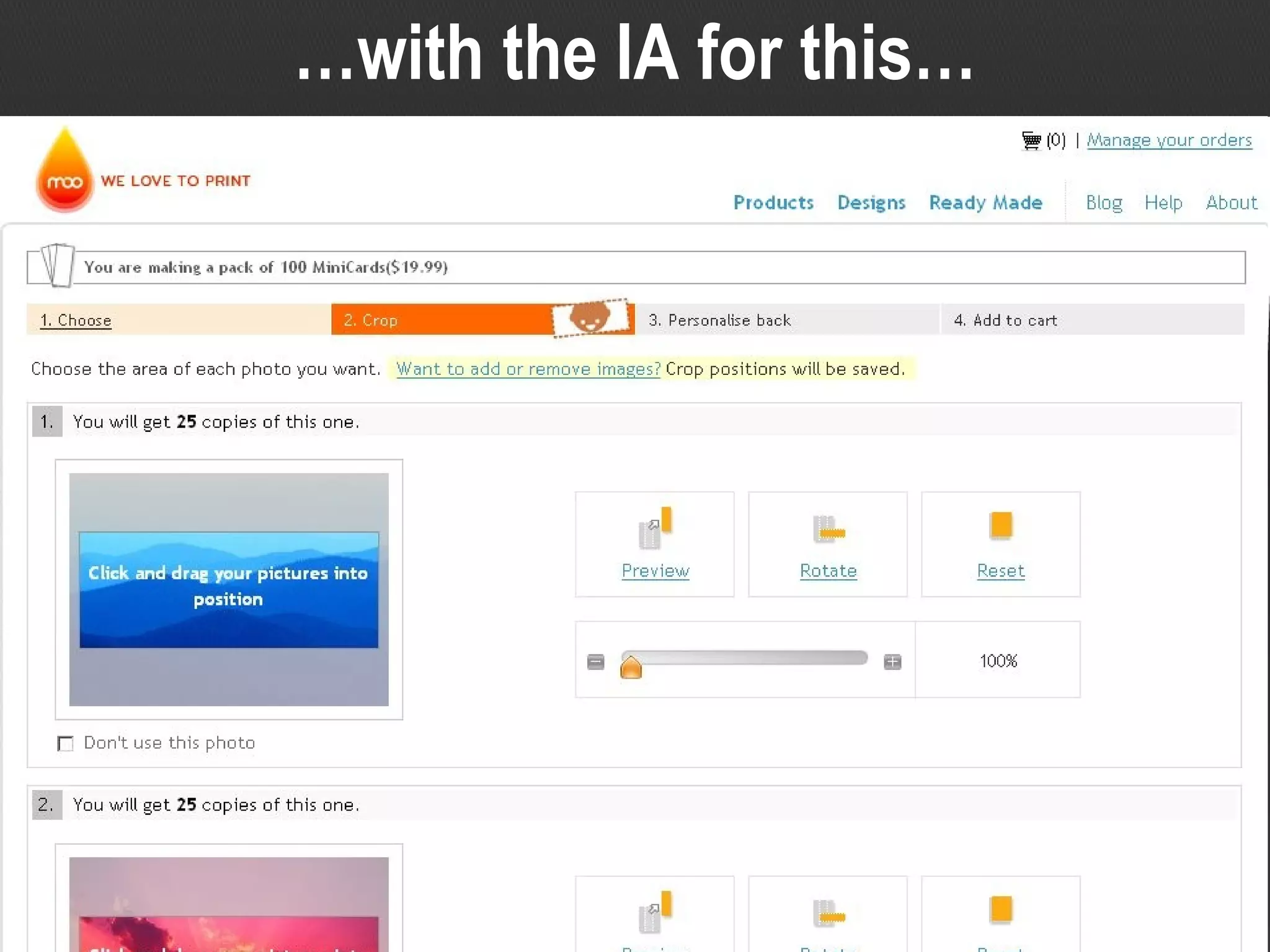 … with the IA for this… 