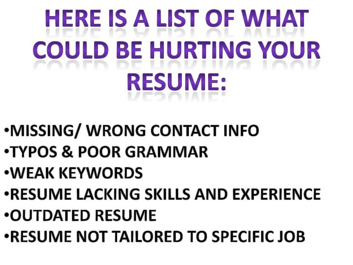 resume writing 101