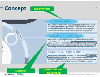 MWT– Progettazione di Applicazioni Web Henry Muccini
10
Concept
Abstraction and
Prioritization
Scenarios
Requirements
 