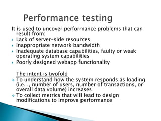 Web Engineering - Web Application Testing | PPTX