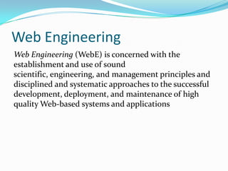 Web engineering lecture 1 | PPTX