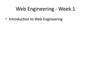 Comprehensive Introduction to Web Engineering: Concepts and Evolution ...