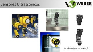 Sensores Ultrassônicos
Versões cabeadas e sem fio
 