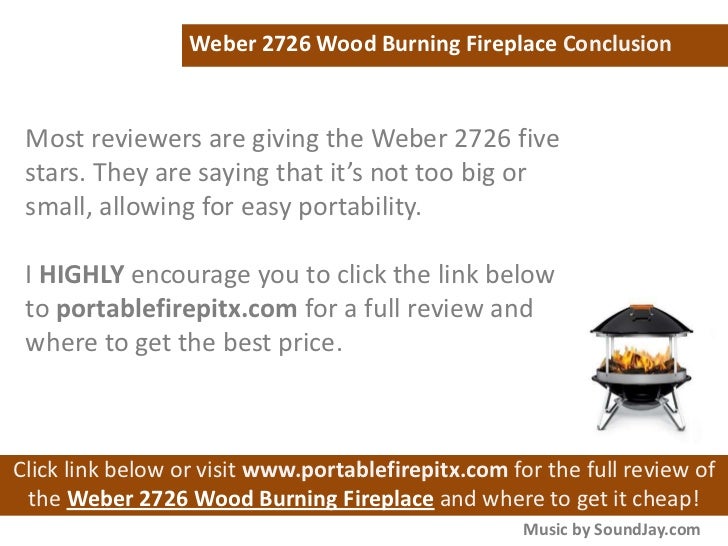 Weber 2726 Wood Burning Fireplace