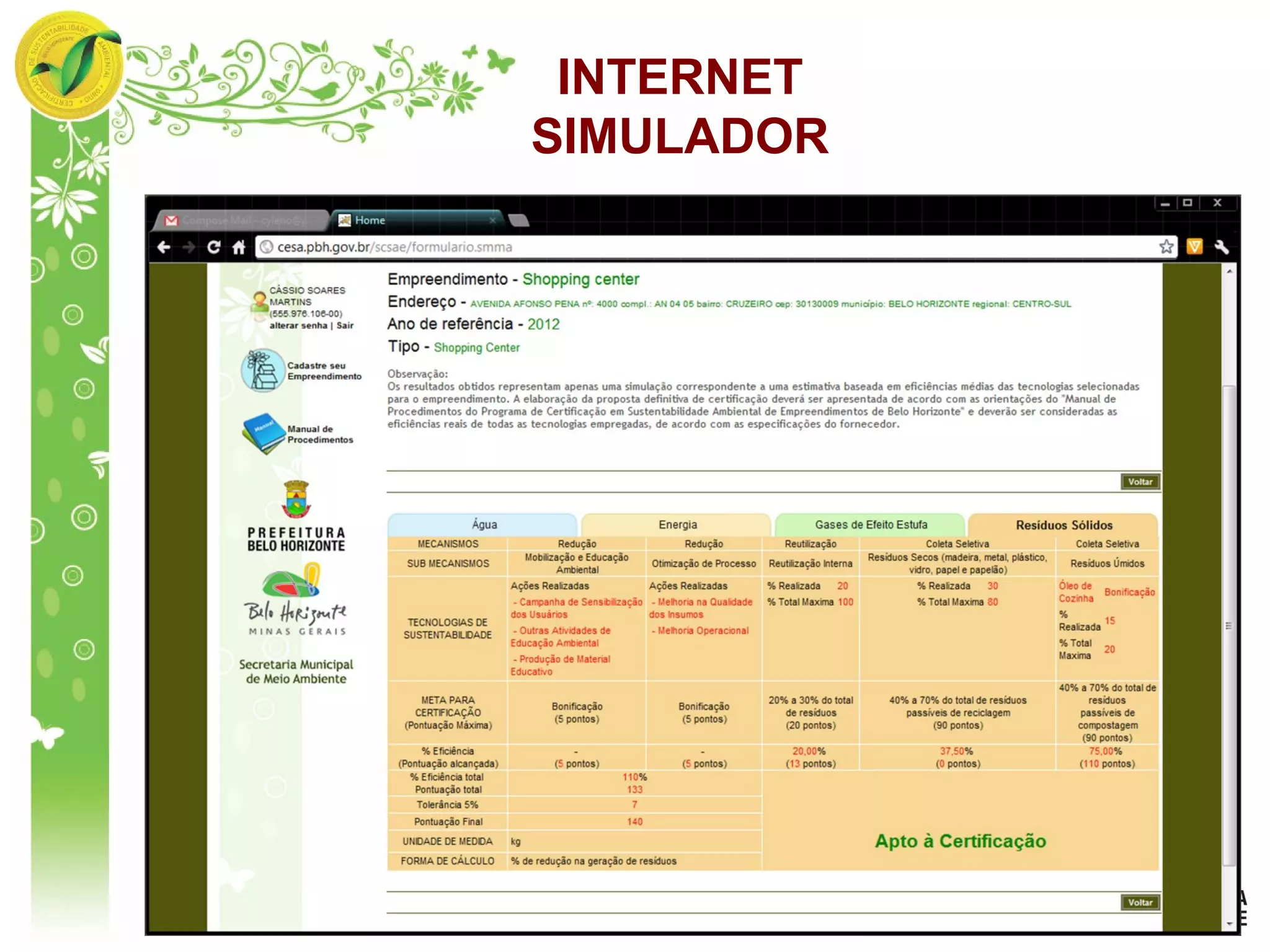 INTERNET
SIMULADOR
 