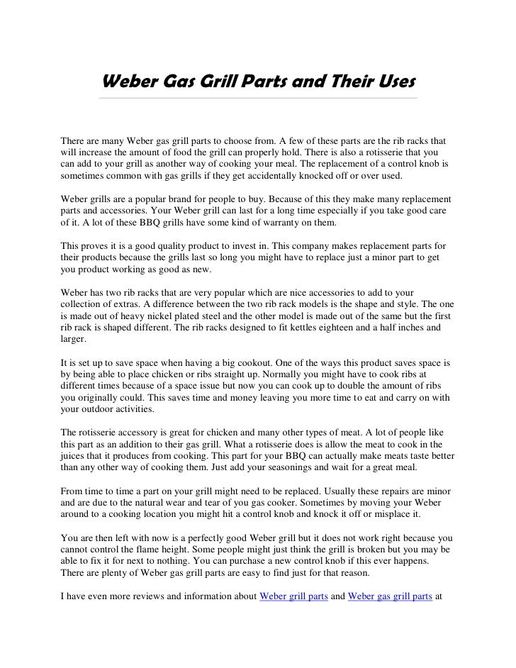 Weber Gas Grill Parts >> Weber Gas Grill Parts And Their Uses Weber Gas Grill Parts >> Weber Gas Grill Parts And Their Uses