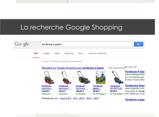 La recherche Google Shopping
 