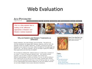 Web Evaluation
 