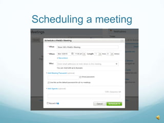 Scheduling a meeting