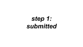 step 1:
submitted
 