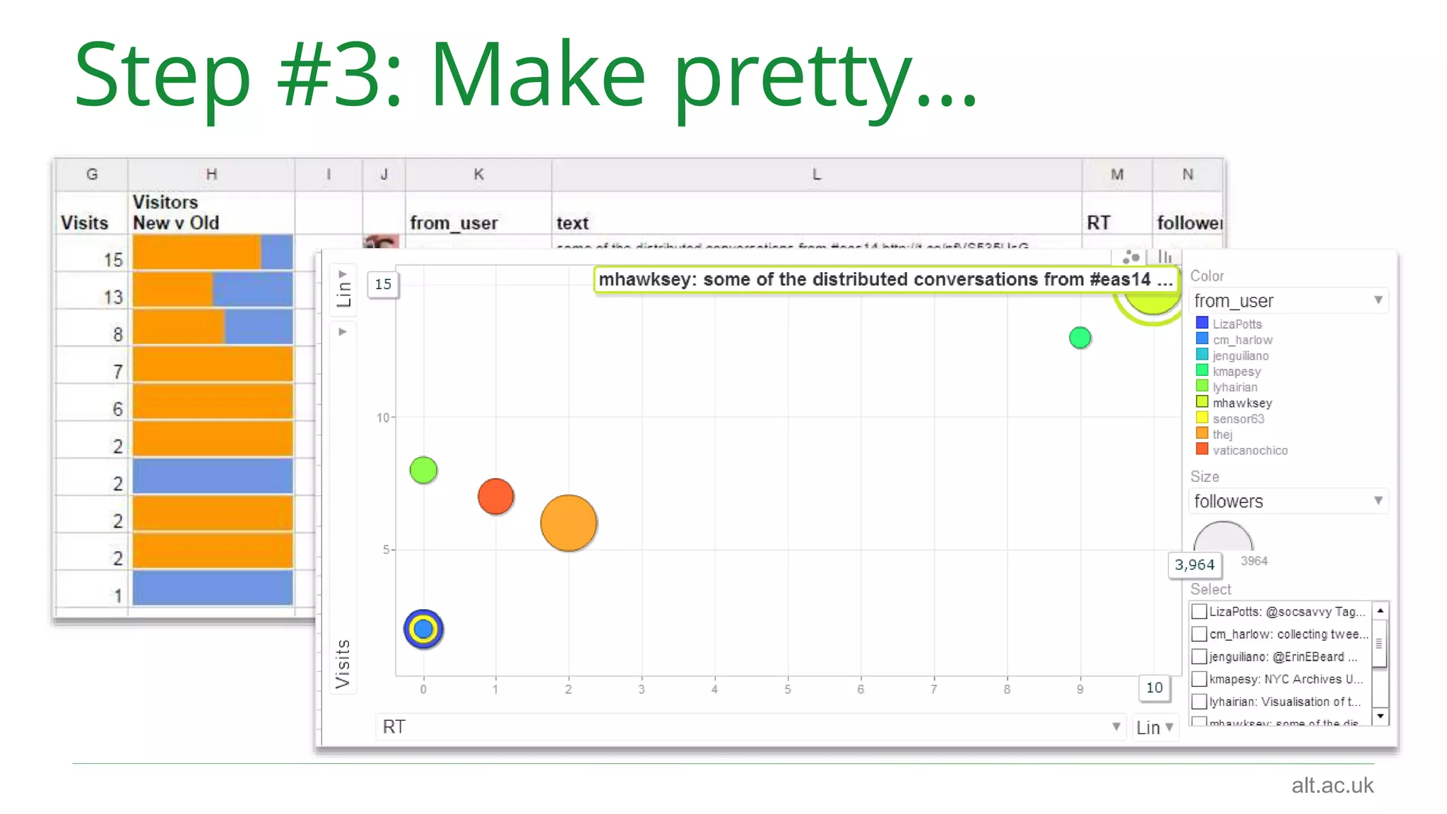 alt.ac.uk 
Step #3: Make pretty… 
http://bit.ly/breaking-cell 
 