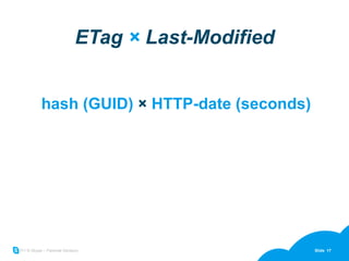 ETag  ×  Last-Modified hash (GUID)  ×  HTTP-date (seconds) 