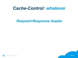 Request+Response header Cache-Control:  whatever 
