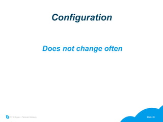 Configuration Does not change often 