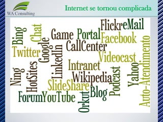 Internet se tornou complicada
 