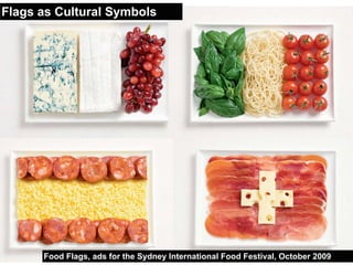 Flags as Cultural Symbols




      Food Flags, ads for the Sydney International Food Festival, October 2009
 