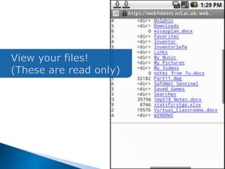 CampusFiles on your phone