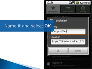 CampusFiles on your phone