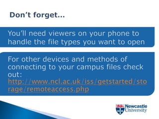 CampusFiles on your phone