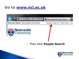    Then click People Search
 