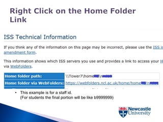 • This example is for a staff id.
  (For students the final portion will be like b9999999)
 