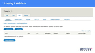 Creating A Webform
 