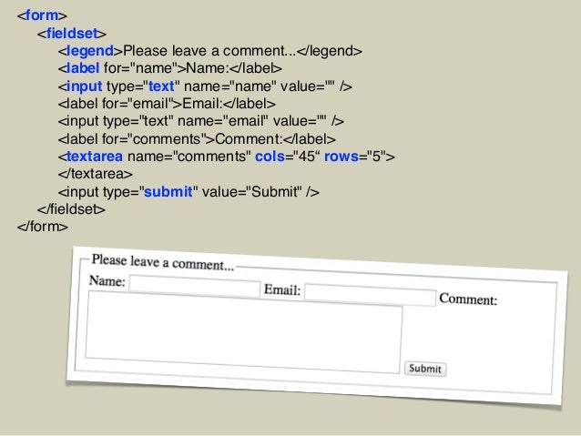 Form input type text