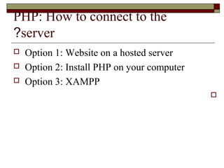 PHP Exception Handling, Server Side Scripting