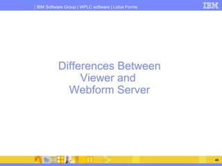 Differences Between Viewer and  Webform Server 