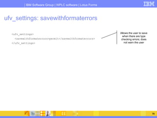 ufv_settings: savewithformaterrors <ul><li><ufv_settings> </li></ul><ul><li><savewithformaterrors>permit</savewithformater...