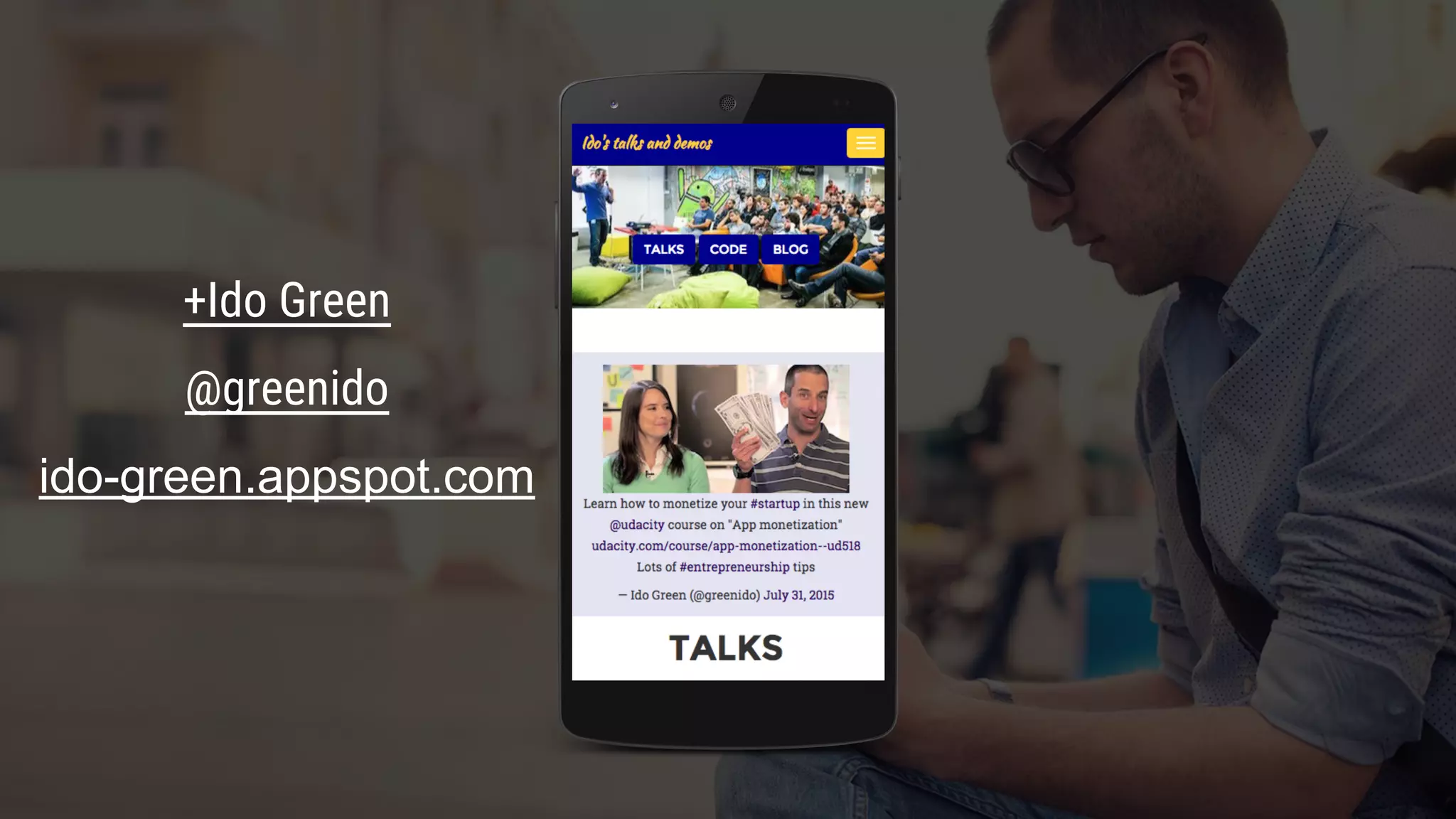 Every page in
commerce is
trying to
convert.
+Ido Green
@greenido
ido-green.appspot.com
 