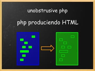 unobstrusive php php produciendo HTML 