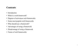Web frameworks | PPTX
