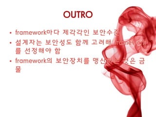 Web framework security