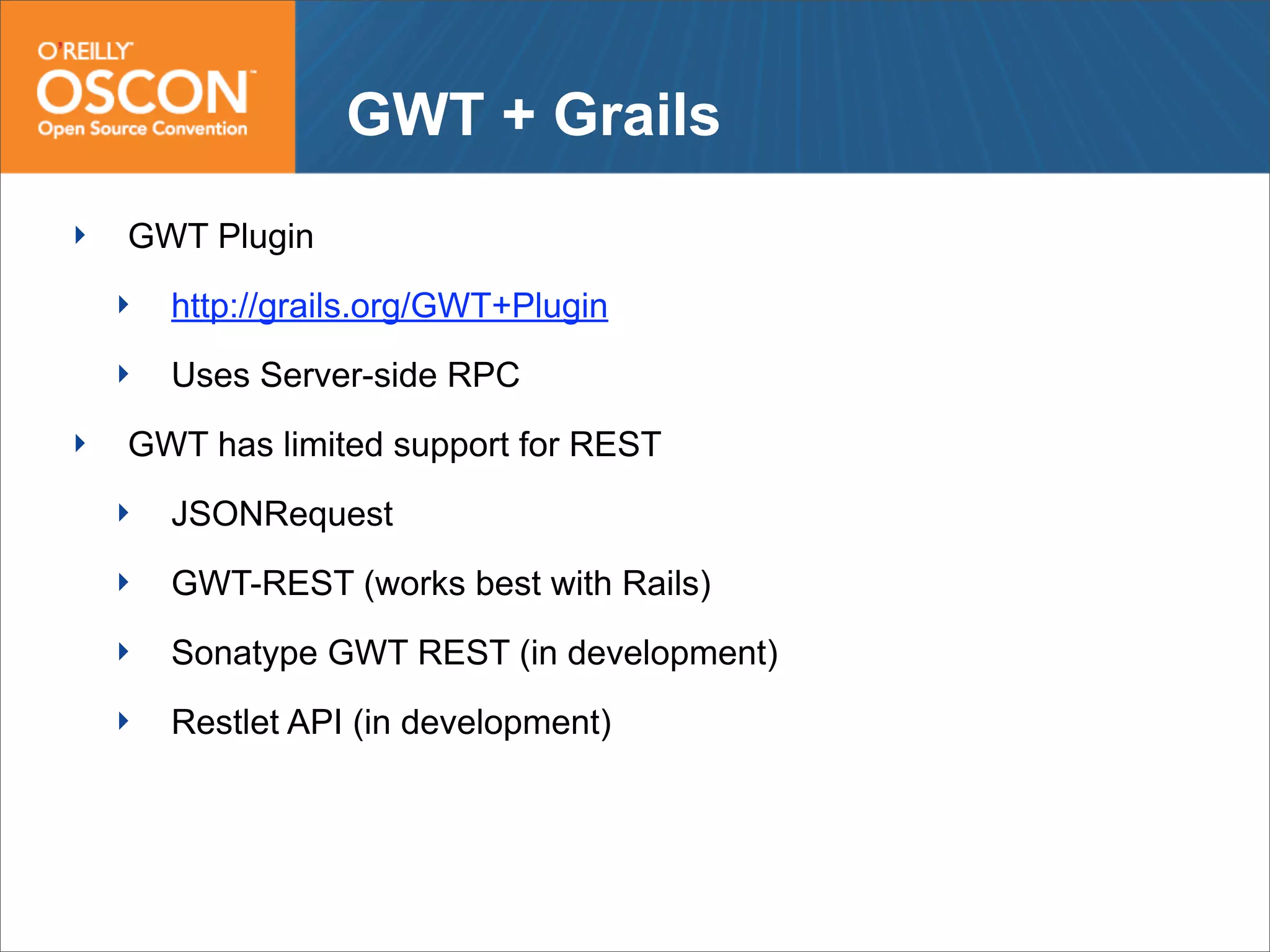 Web Frameworks of the Future: Flex, GWT, Grails and Rails
