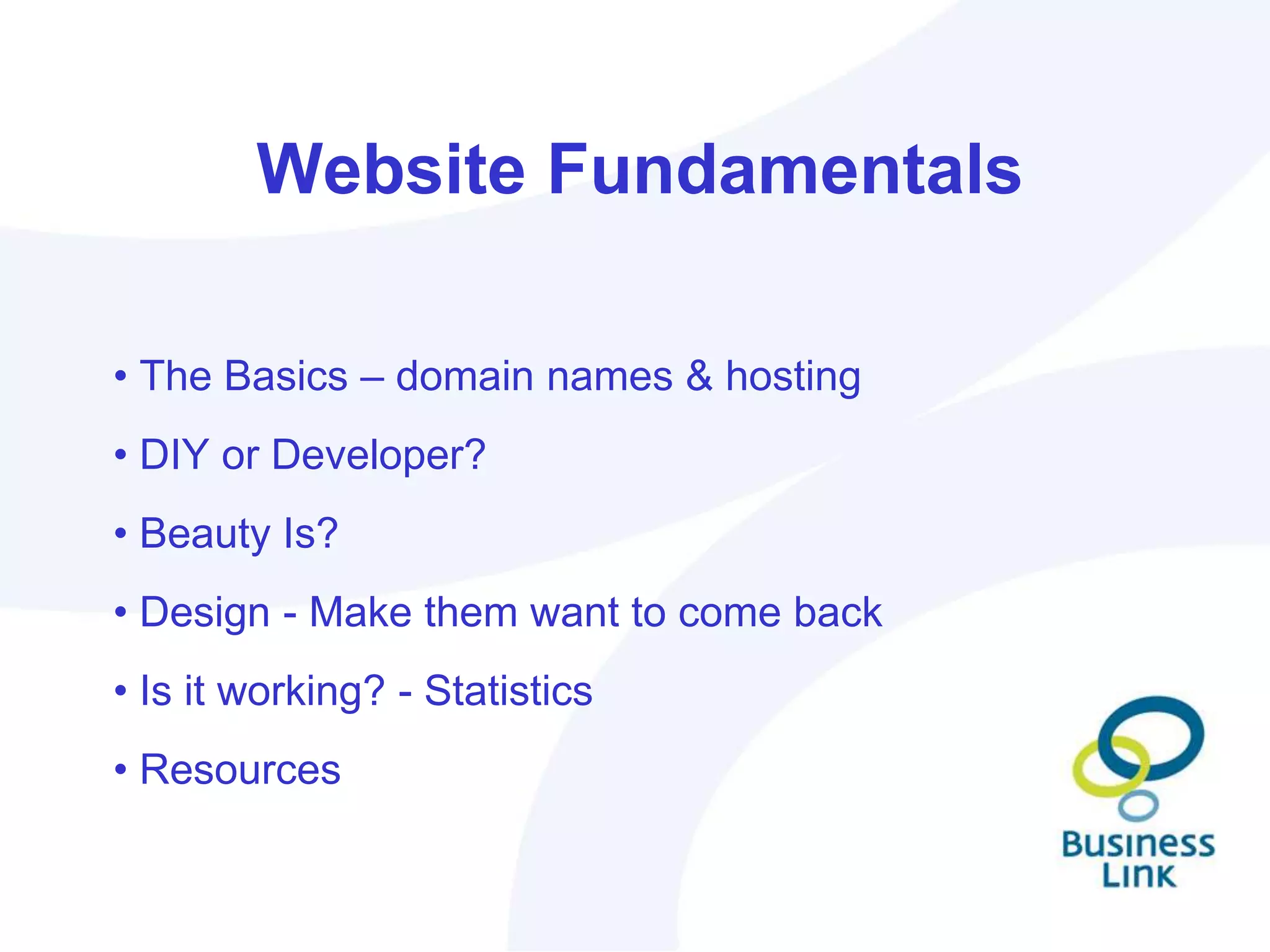 Website Fundamentals The Basics – domain names & hosting