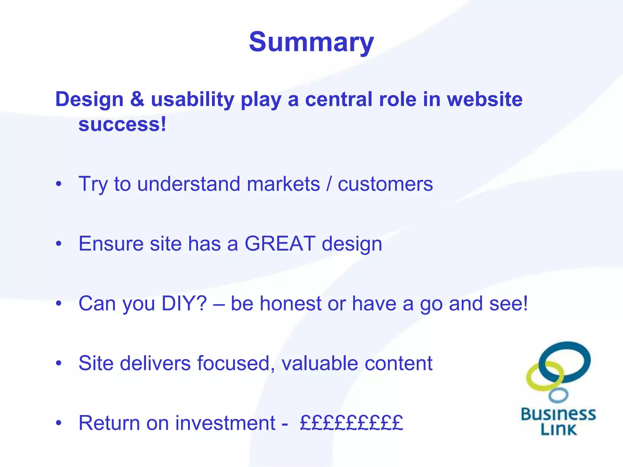  Core services / products promoted