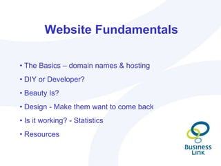 Website Fundamentals The Basics – domain names & hosting