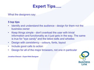 Is it working? Conversion Rate	1% average – 100 visits = 1 sale/enquiry 2% good objective3% doing well