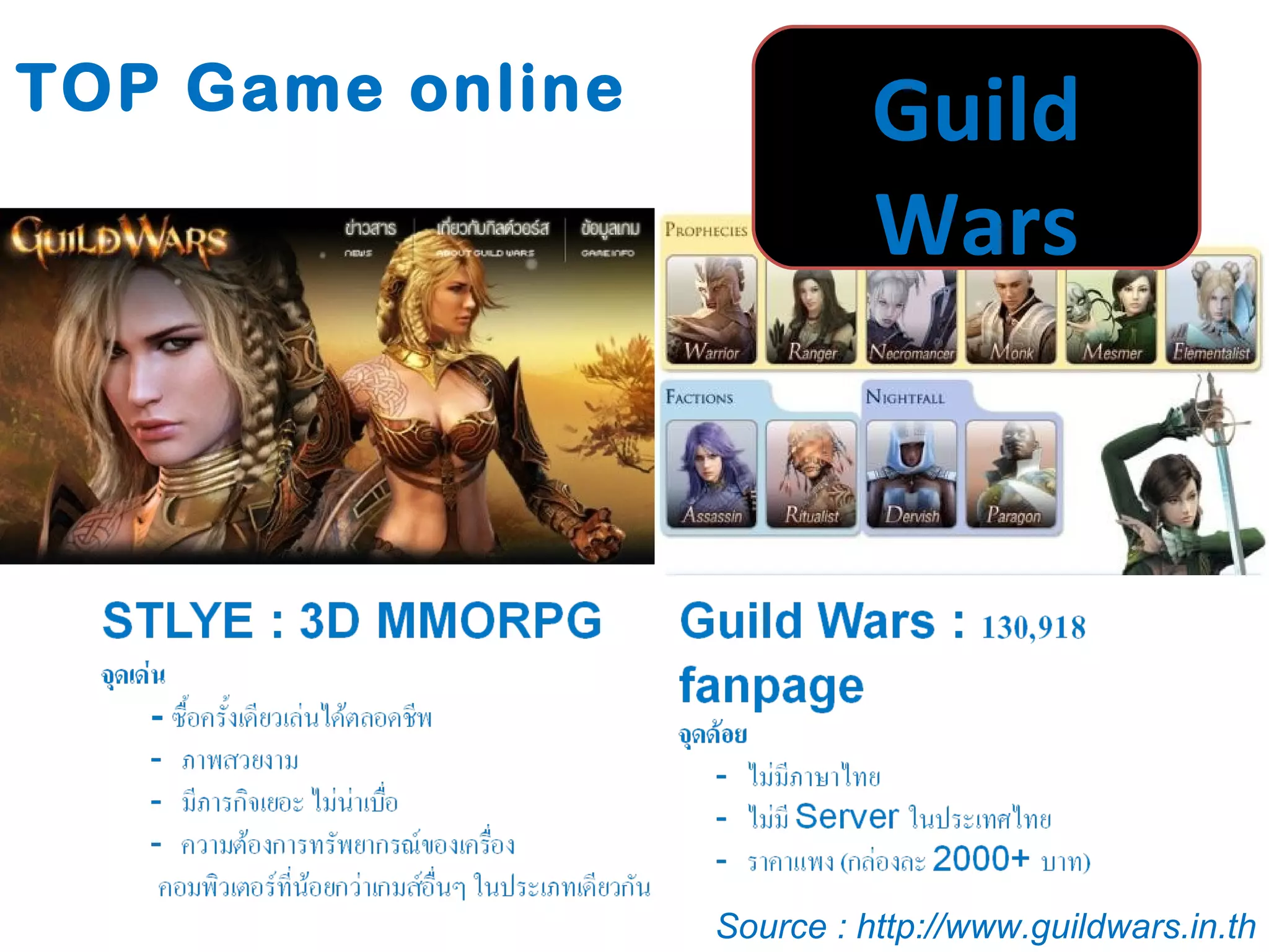 TOP Game online Source : http://www.guildwars.in.th Guild Wars 