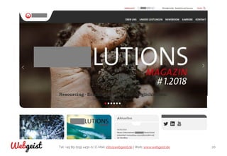 Tel: +49 89 2155 4431-0 | E-Mail: info@webgeist.de | Web: www.webgeist.deWebgeist 20
 