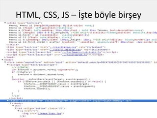 HTML, CSS, JS – İşte böyle birşey
 
